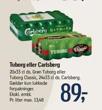 Føtex Tuborg el. carlsberg øl tilbud