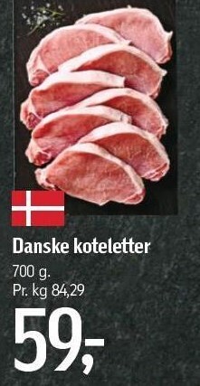 Føtex Danske koteletter tilbud