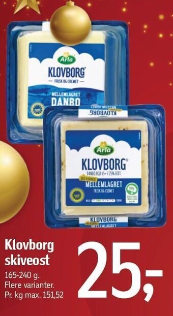 Føtex Klovborg skiveost tilbud