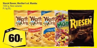 Calle Storck riesen, werther's el. mamba tilbud