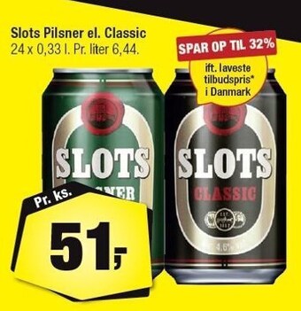 Calle Slots pilsner el. classic tilbud