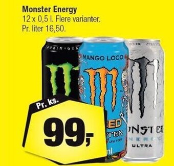 Calle Monster energy tilbud