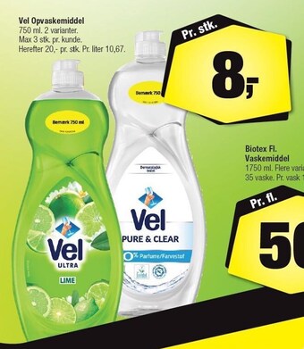 Calle Vel opvaskemiddel tilbud