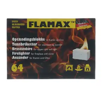 Fleggaard Flamax optændingsblokke 64 stk. tilbud