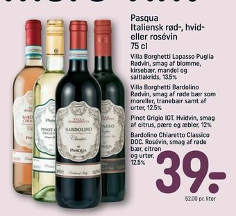 REMA 1000 Pasqua Italiensk rød-, hvid eller rosévin tilbud