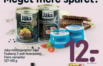 Jaka middagsretter eller Faaborg 2-pak leverpostej