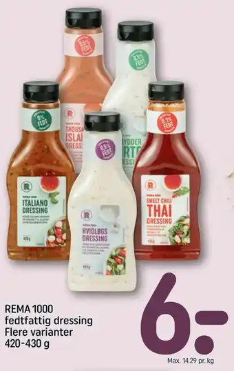 REMA 1000 REMA 1000 fedtfattig dressing tilbud