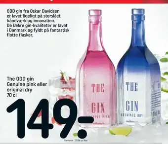 REMA 1000 The ODD gin Genuine pink eller original dry tilbud