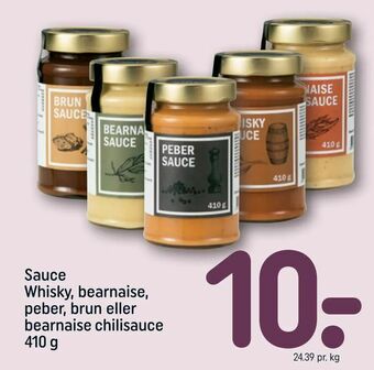 REMA 1000 Sauce Whisky, bearnaise, peber, brun eller bearnaise chilisauce tilbud