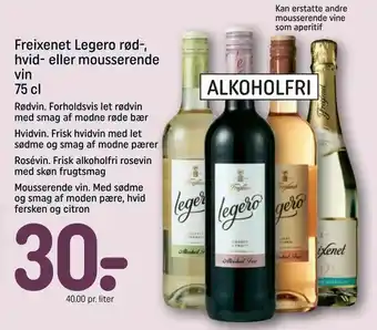REMA 1000 Freixenet Legero rød-, hvid- eller mousserende vin tilbud