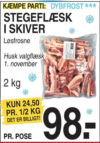 ABC Lavpris Stegeflæsk i skiver tilbud