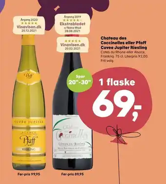 Kvickly Chateau des coccinelles eller pfaff cuvee jupiter riesling tilbud
