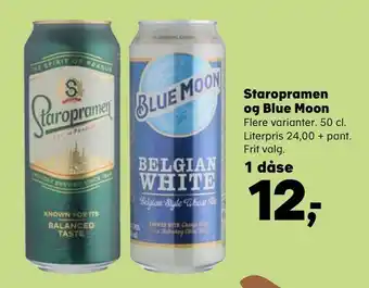 Staropramen og blue moon
