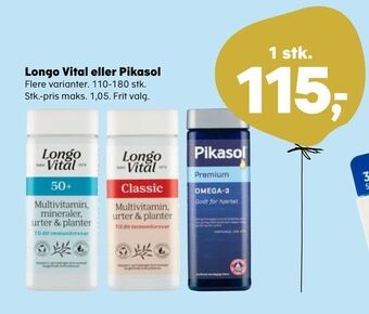 Kvickly Longo vital eller pikasol tilbud