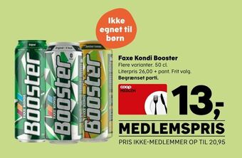 Kvickly Faxe kondi booster tilbud
