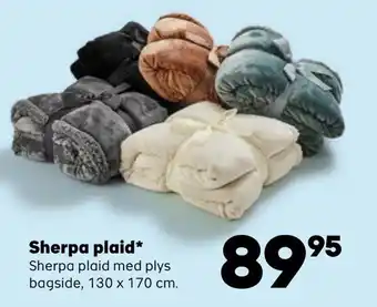 Kvickly Sherpa plaid tilbud
