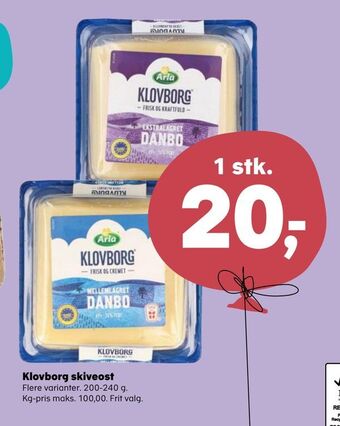 Kvickly Klovborg skiveost tilbud