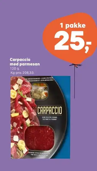 Kvickly Carpaccio med parmesan tilbud