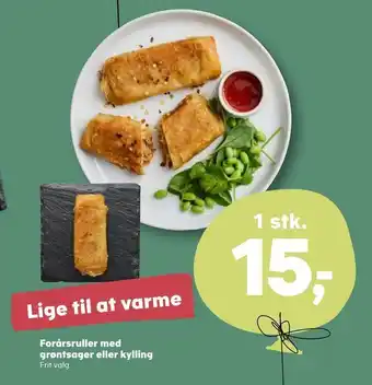 Kvickly Forårsruller med grøntsager eller kylling tilbud