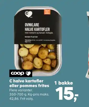 SuperBrugsen C halve kartofler eller pommes frites tilbud