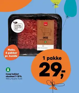 SuperBrugsen Coop hakket oksekød 7-10% tilbud