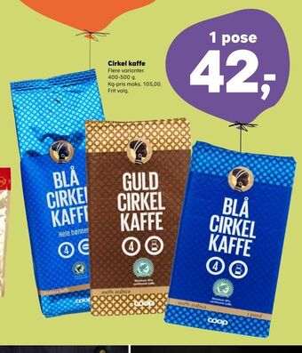 SuperBrugsen Cirkel kaffe tilbud