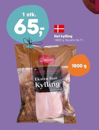 SuperBrugsen Hel kylling tilbud