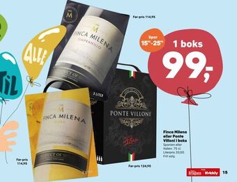 SuperBrugsen Finca milena eller ponte villoni i boks tilbud