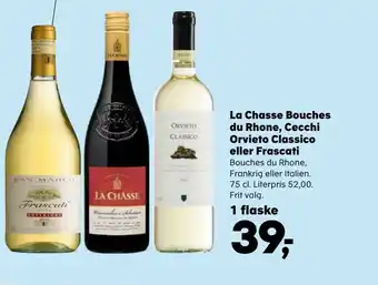 SuperBrugsen La chasse bouches du rhone, cecchi orvieto classico eller frascati tilbud