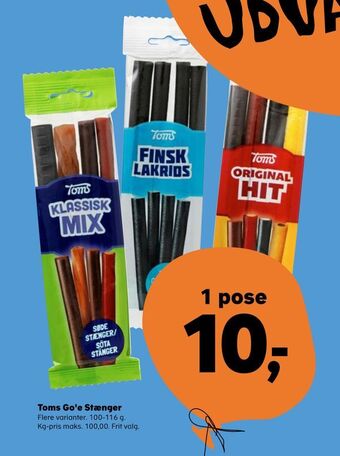 SuperBrugsen Toms go'e stænger tilbud