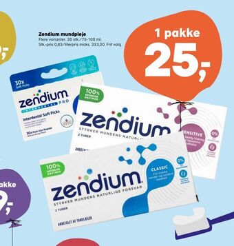 SuperBrugsen Zendium mundpleje. tilbud