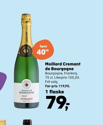 SuperBrugsen Moillard cremant de bourgogne tilbud