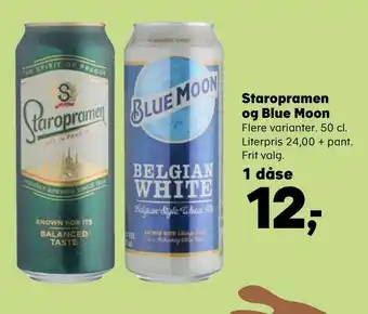 SuperBrugsen Staropramen og blue moon tilbud
