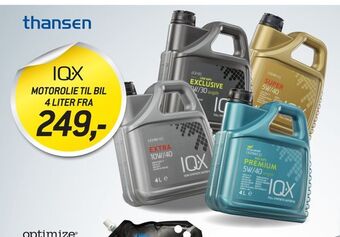 Thansen Motorolie til bil 4 liter tilbud