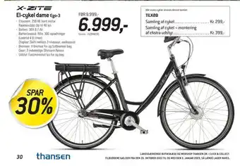 Thansen El-cykel dame ego-3 tilbud