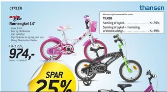 Thansen Børnecykel 14" tilbud