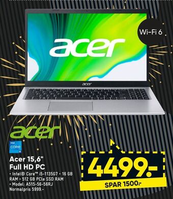 Bilka Acer 15,6" full hd pc tilbud