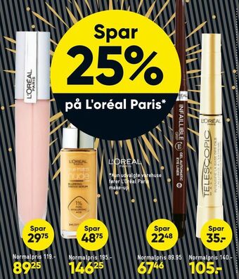 Bilka Spar 25% på l'oréal paris tilbud