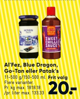 Al'fez, blue dragon, go-tan eller patak's