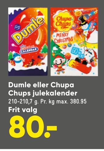 Bilka Dumle eller chupa chups julekalender tilbud