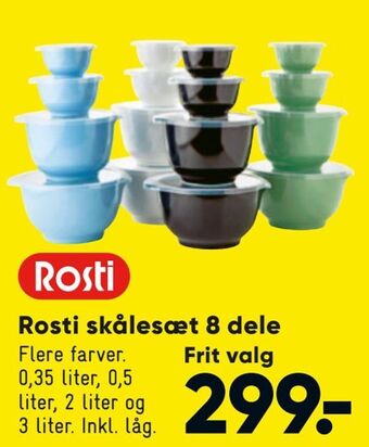 Bilka Rosti skålesæt 8 dele tilbud