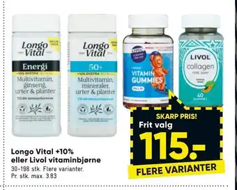 Bilka Longo vital +10% eller livol vitaminbjørne tilbud