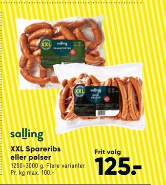 Bilka Xxl spareribs eller pølser tilbud