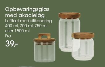 Bilka Opbevaringsglas med akacielåg tilbud