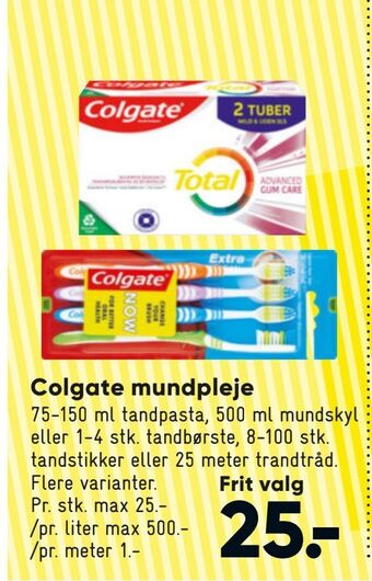 Bilka Colgate mundpleje tilbud