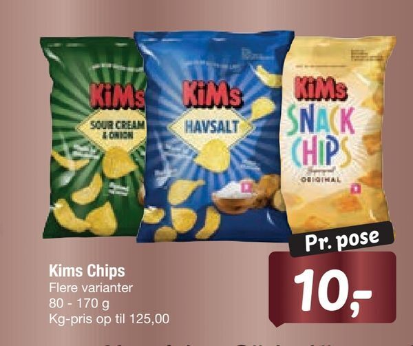 Kims chips tilbud hos Fakta Tyskland