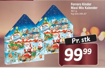 Fakta Tyskland Ferrero kinder maxi mix kalender tilbud