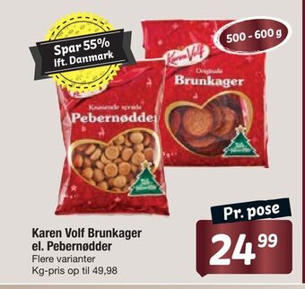 Fakta Tyskland Karen volf brunkager el. pebernødder tilbud