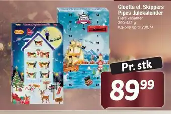 Fakta Tyskland Cloetta el. skippers pipes julekalender tilbud