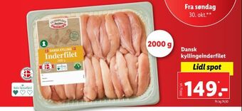 Lidl Dansk kyllingeinderfilet tilbud
